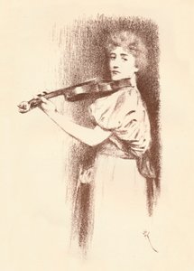 En violinist, c1898 av Fernand Khnopff