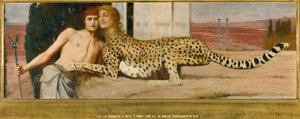 The Art/The Sphinx (olja på duk) av Fernand Khnopff