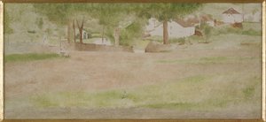 Landskap med bro vid Fosset av Fernand Khnopff
