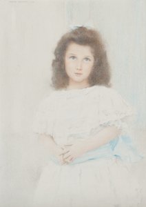 Porträtt av en Renée Lambert de Rothschild, dotter till grundaren av Lambert Bank, 1907 av Fernand Khnopff