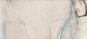 Studie för The Secret, c.1902 av Fernand Khnopff