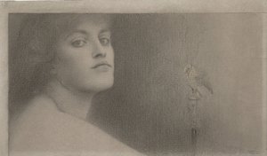 Studie för lOffrande The Offering, 1891 av Fernand Khnopff