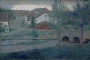 Ingången till byn, 1885. av Fernand Khnopff