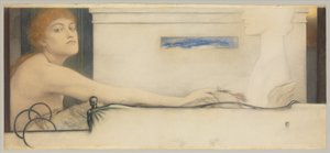 Erbjudandet, 1891 av Fernand Khnopff