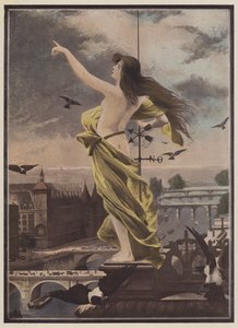 Väderflöjeln (färg litho)