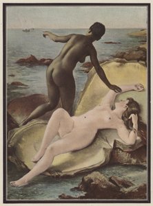 Två pärlor (färg litho)