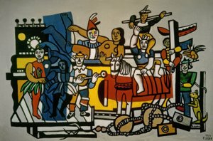Karnevalsszene - Der große Umzug - Französischer Kubismus von Fernand Leger