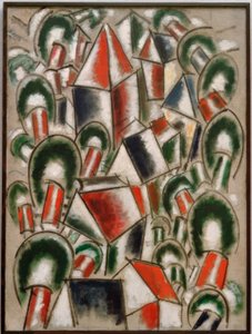 Häuser zwischen Bäumen von Fernand Leger
