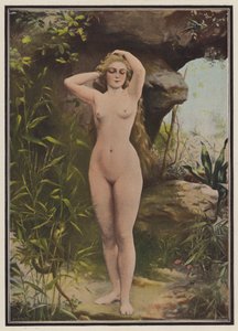 Eve (färg litho) av Fernand Lematte