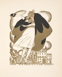 Bourrasque, från en samling modeplattor, 1920 (pochoirtryck)
