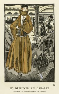 Le Dejeuner au Cabaret, pub. 1921 (stenciltryck) av Fernand Siméon