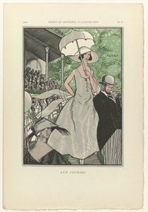 Modes and Manners of Today, 1922, Pl. 5: At the Races av Fernand Siméon
