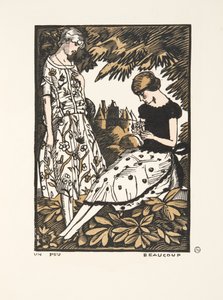 A Little, Many, from a Collection of Fashion Plates, 1920 (stenciltryck) av Fernand Siméon