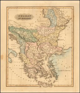 1823 års karta över Turkiet i Europa av Fielding Lucas, Jr av Fielding Lucas Jr.