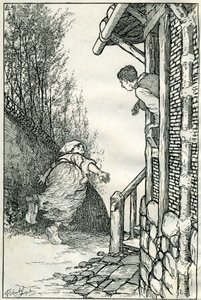 Illustration av Filiberto Scarpelli till sagan "Toinette l