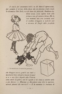Illustration ur en barnbok, ca 1920-30 av Filiberto Scarpelli