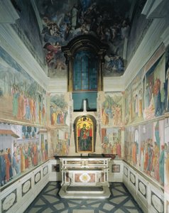 Italien, Florens, kyrkan Santa Maria del Carmine, Brancacci kapell av Filippino Lippi