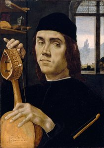 Porträtt av en musiker av Filippino Lippi