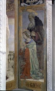 SS. Anthony och Lucy, detalj från tabernaklet i Canto al Mercatale, 1498 av Filippino Lippi