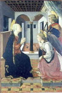 Bebådelsen med St. Julian (panel) av Filippo (workshop of) Lippi