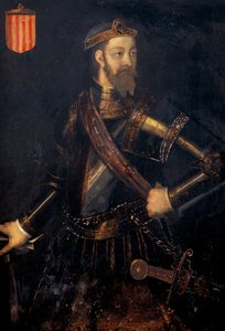 Porträtt av Ramon (Raymond) Borell I (972-1017), jarl av Barcelona, ​​​​Gerona och Ausona av Filippo Ariosto