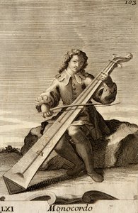 Man spelar monochord