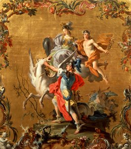 Pegasus födelse, av Filippo Falciatore (aktiv 1728-1768)