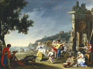 Tarantella vid Mergellina, c.1750