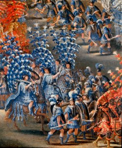 Fest på Palazzo Barberini för att hedra Christine de Suede (Christine av Sverige), den 28/02/1656 Detalj. Målning av Filippo Lauri (1623-1694) och Filippo Gagliardi (död 1659). 1600-talets Rom, Roms museum