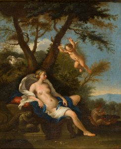 Venus och Amor, ca 1643-94 (olja på duk)