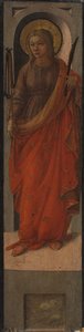 Kvinnligt helgon med slaga av Fra Filippo Lippi