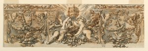 Teckning, Dekorering av en frise, ca 1770 av Filippo Marchionni