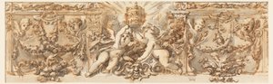 Teckning, Dekorering av en frise, ca 1770 av Filippo Marchionni