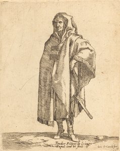 Stående soldat i en lång mantel