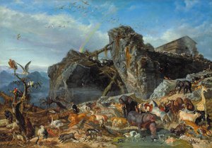 Efter översvämningen: djurens utträde ur arken, 1867