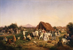 Italienska: Kungafamiljen i Neapel på jakt av Filippo Palizzi