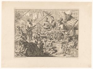 Pulcinella i en rullstol av Filippo Vasconi