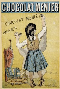 Reklam för choklad "" Menier", sent 1800-tal