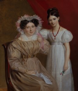Porträtt av en mor och en dotter av Firmin Massot