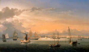 Bostons hamn av Fitz Henry Lane