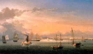 Bostons hamn av Fitz Henry Lane
