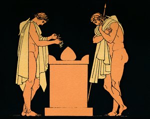 Orestes vid sin fars grav, 1880