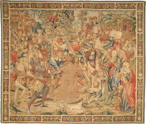 Processionen till Golgata av Flemish 16th Century