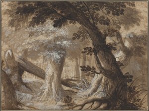 Skogsinteriör av Flemish 17th Century