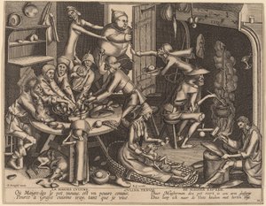 Det tunna köket av Flemish 17th Century, after Pieter van der Heyden, after Pieter Bruegel the Elder