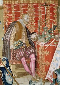 Charles V (1500-58) från The Tapestry of Charles Quint, c.1630-40 (detalj) av Flemish School