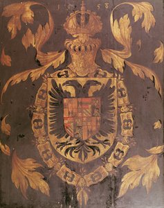 Vapensköld av Karl V, den helige romerske kejsaren, 1558 (olja på panel