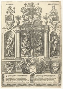 Vapenskölden från Antwerp Guild of Saint Luke av Flemish School
