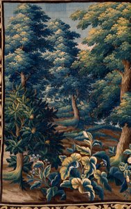 flamländsk gobeläng. Slutet av 1600-talet. Egendom av kyrkan Sint-Walburgakerk Oudenaarde (Dekenij van de Sint-Walburga). av Flemish School