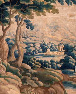 flamländsk gobeläng. Så kallad Verdure. Atelier i Oudenaarde. 332x318cm. Inv 00021. 1600-talet. av Flemish School